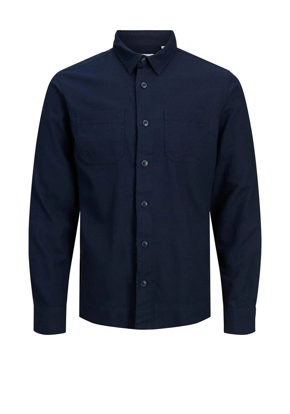 Jack & Jones Navy Long Sleeve Button Up Shirt With Front Chest Pockets5260